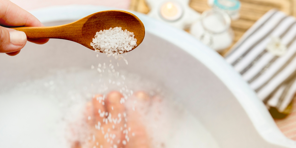 foot soak at home spa for foot health, feet anti-aging
